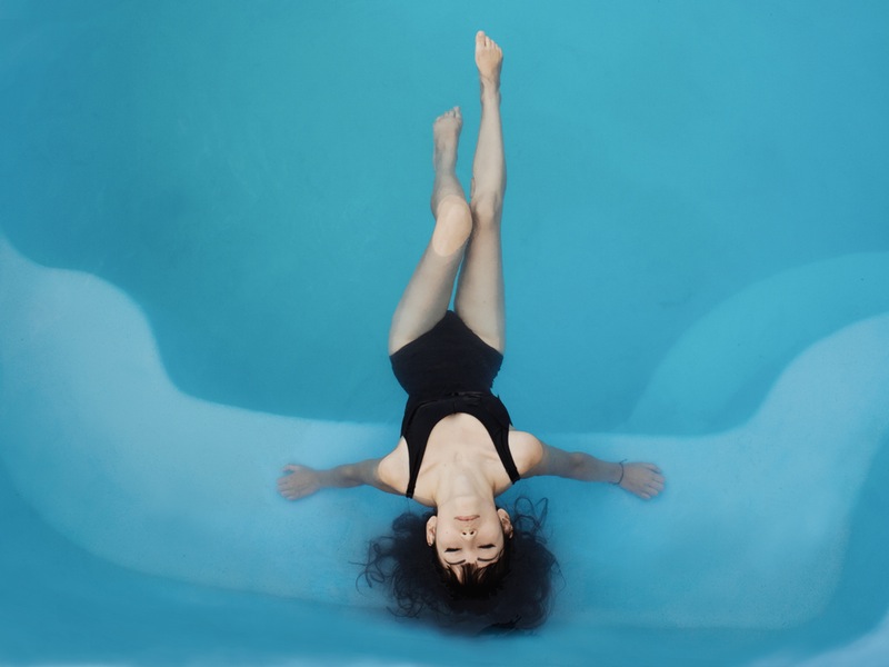 Girl in blue