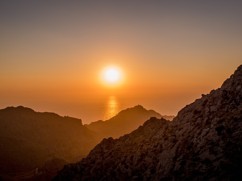 Sunset in hill